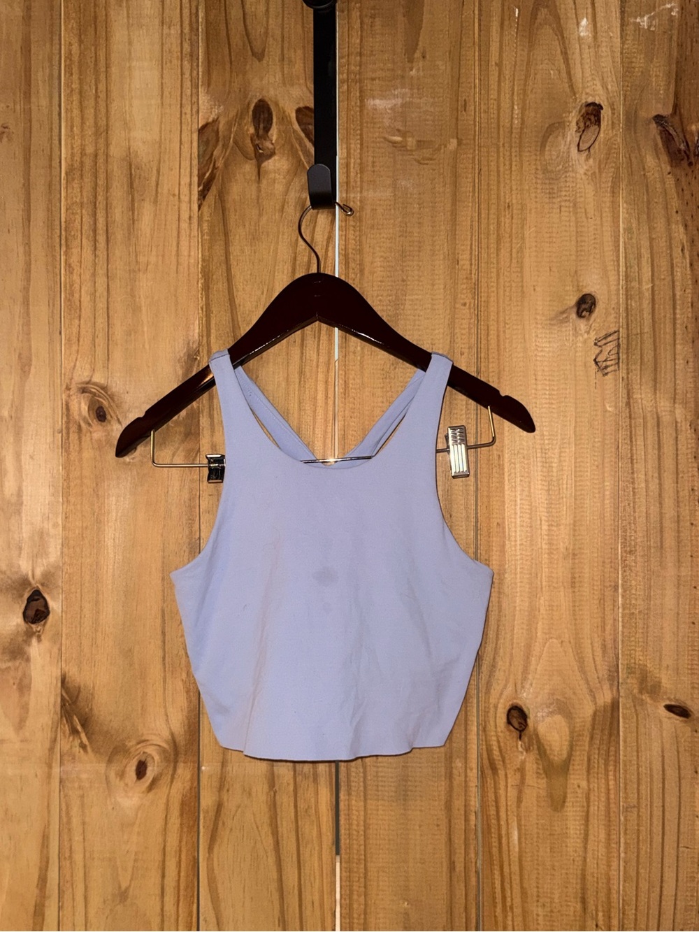 Nike Yoga Lavender Cropped Tank - Sleeveless Athletic Crop